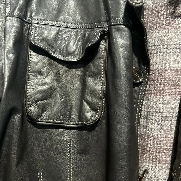 Missani Le Collezioni. Mens brown leather jacket. Size 2x - Picture 5 of 13